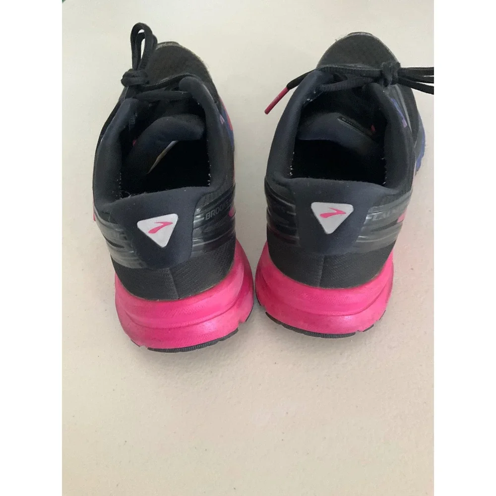 Brooks Launch 4 Running Shoes Womens 9 Black Pink Blue Iridescent 1202341B011
